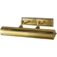 Small Double Picture Light - Natural Brass, Metal