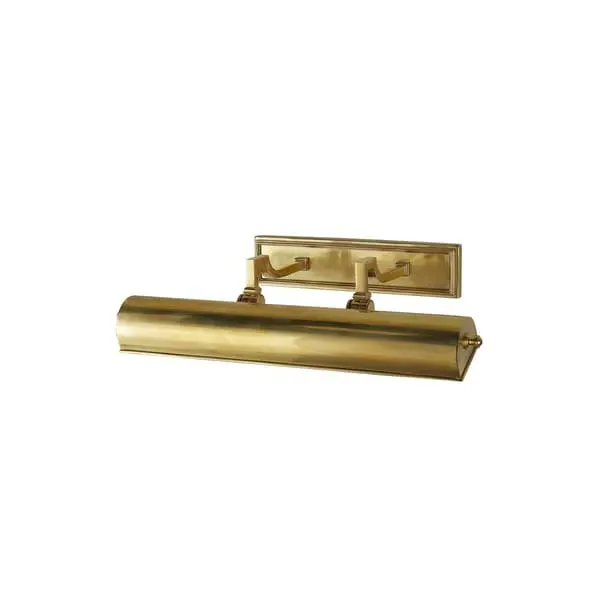 Small Double Picture Light - Natural Brass, Metal image