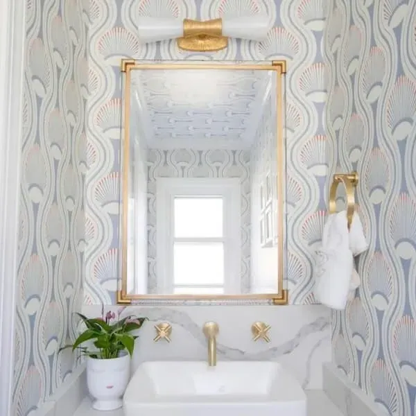 Small Double Wall Light - Gold, Metal