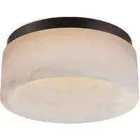 Small Flush Mount Ceiling Light - Bronze, Metal