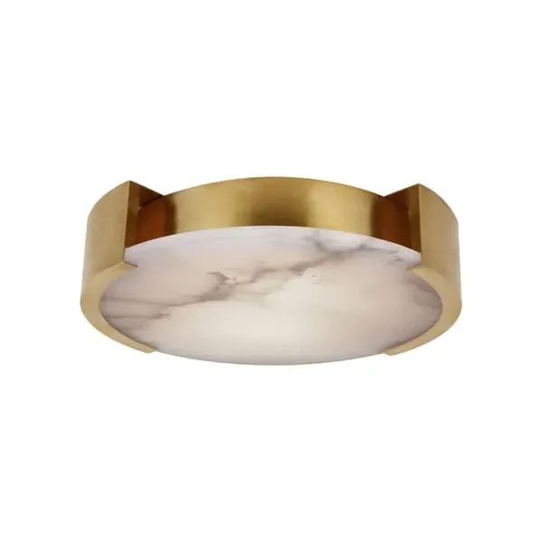 Small Flush Mount Light - Brass, Alabaster