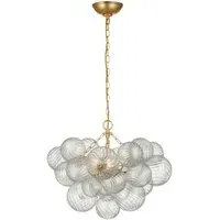 Small Glass Orb Chandelier - Gild, Glass