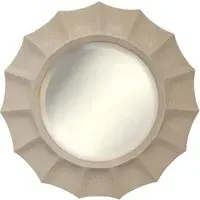 Small Joplin Mirror - Cream, Faux Shagreen