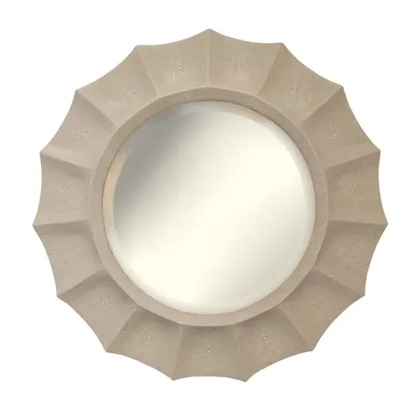 Small Joplin Mirror - Cream, Faux Shagreen image