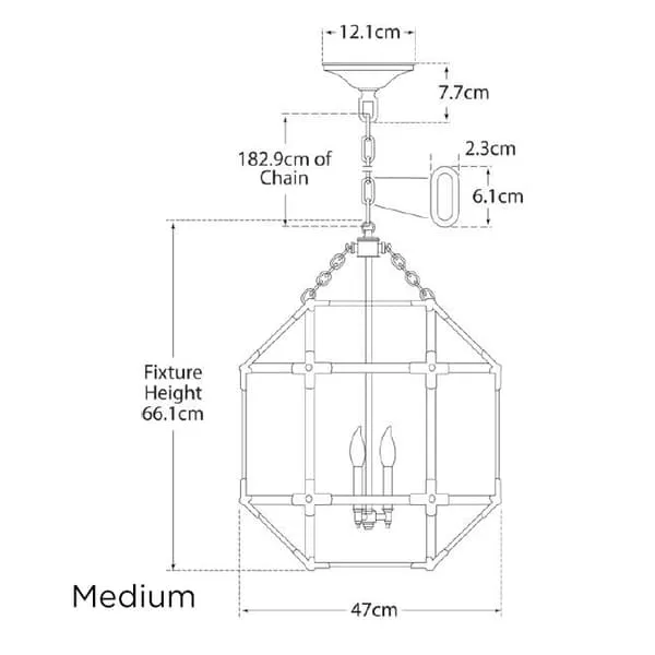 Small Pendant Light - Antique Zinc, Glass