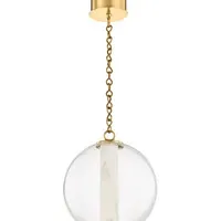 Small Pendant Light - Brass, Alabaster