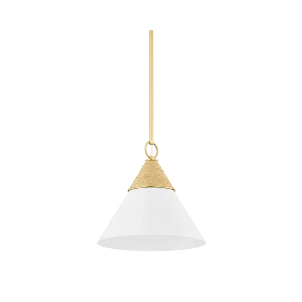 Small Pendant Light - Brass, Mica