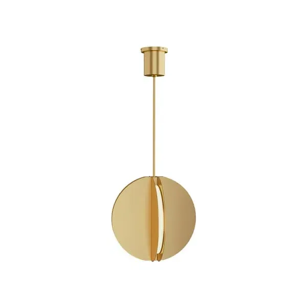 Small Pendant Light Geometric Design - Brass, Metal image