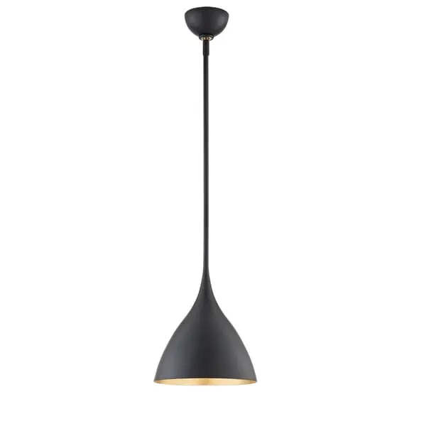 Small Pendant Light Mid-Century Style - Black, Metal image
