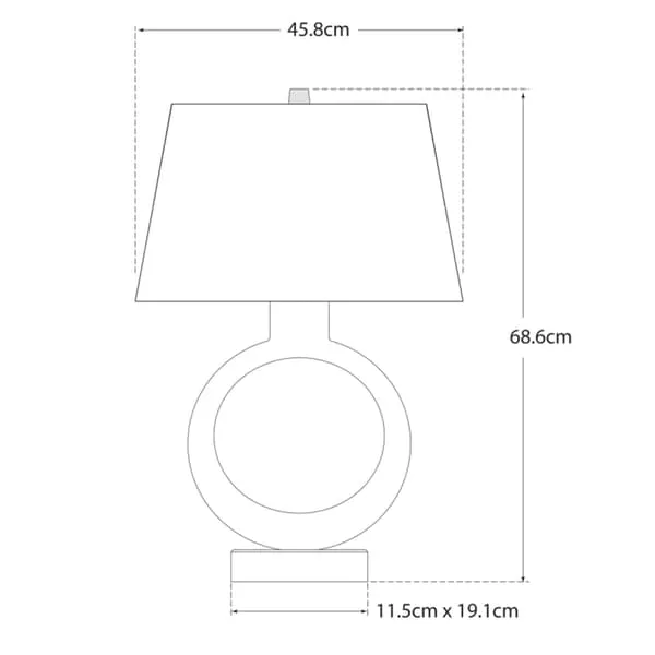 Small Ring Table Lamp - Brass, Metal