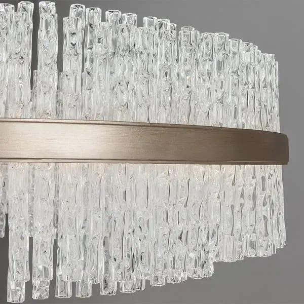 Small Round Chandelier - Gold, Crystal