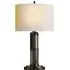 Small Table Lamp with Grooved Stand - Bronze
