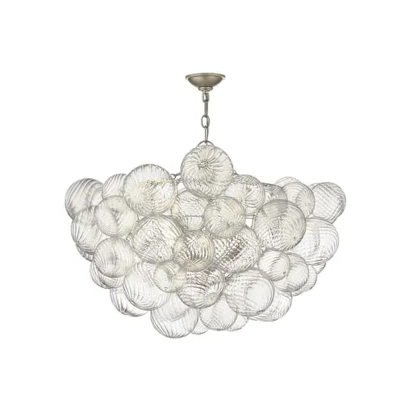 Small Talia Chandelier - Silver, Glass