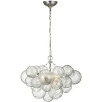 Small Talia Chandelier - Silver, Glass