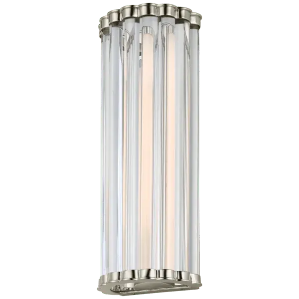 Small Wall Light - Polished Nickel, Glass image
