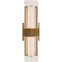 Small Wall Light with Crystal Tubes - Brass