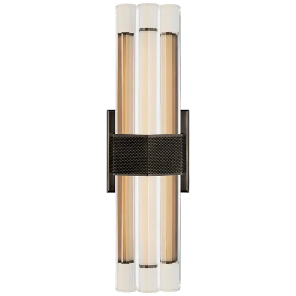 Small Wall Light with Crystal Tubes - Bronze image