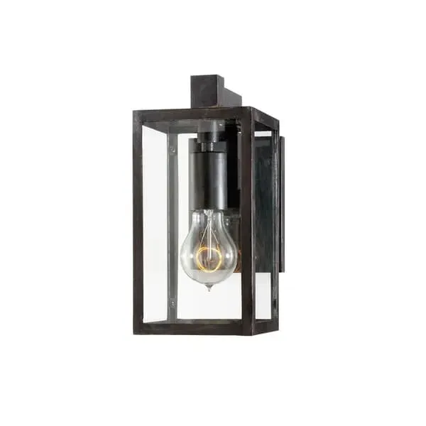 Small Wall Light with Glass Casing - Black, Iron image