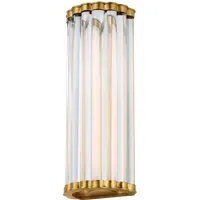 Small Wall Light with Glass Rods - Brass