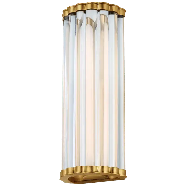 Small Wall Light with Glass Rods - Brass image