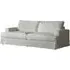 Sofa with Cushions - White, Linen