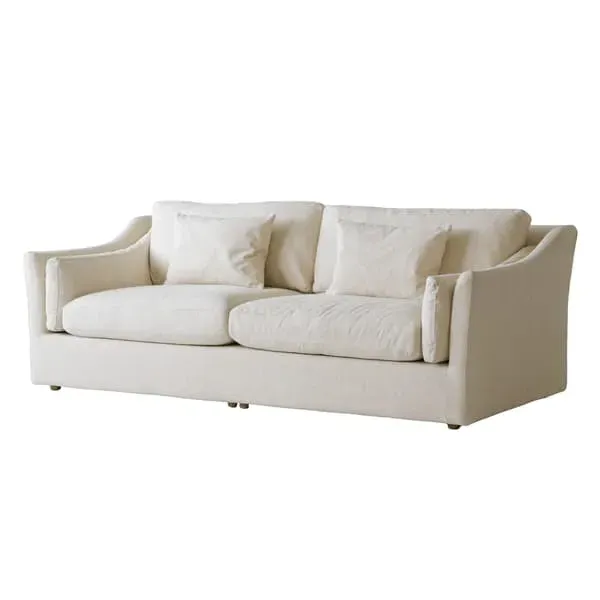 Sofa with Scatter Cushions - Light Neutral, Cotton image