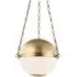 Sphere Pendant Light with Opal Glass - Brass, Metal