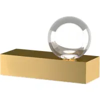Sphere Table Lamp with Crystal - Brass, Metal