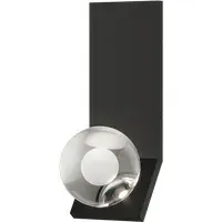 Sphere Wall Light with Crystal - Black, Metal