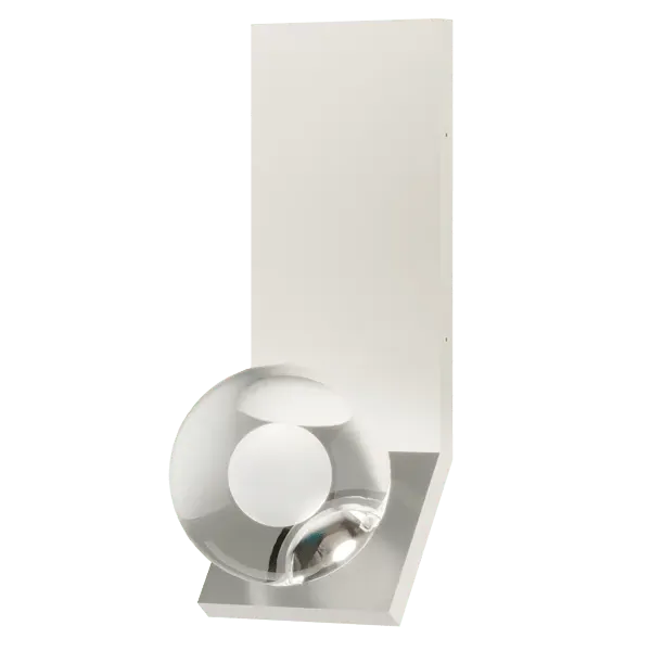 Sphere Wall Light with Crystal - Polished Nickel image