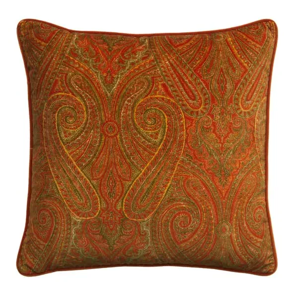 Square Cushion with Feather Fill - Autumn, Velvet