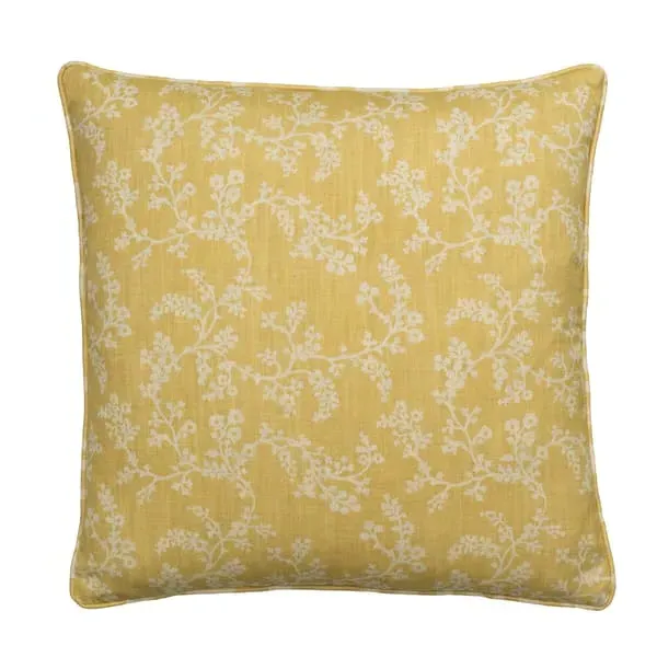 Square Cushion with Feather Fill - Barley, Cotton