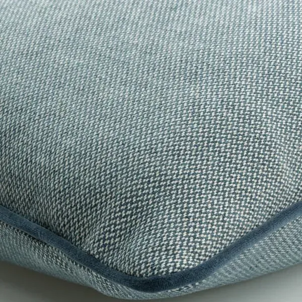 Square Cushion with Feather Fill - Blue Grey