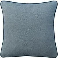 Square Cushion with Feather Fill - Blue Grey