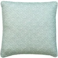 Square Cushion with Feather Fill - Blue, Linen