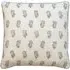Square Cushion with Feather Fill - Blue, Linen