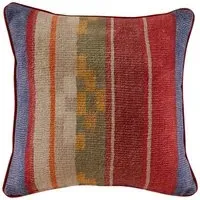Square Cushion with Feather Fill - Brick, Linen