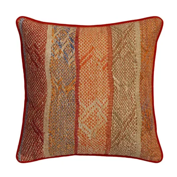 Square Cushion with Feather Fill - Brick, Linen image