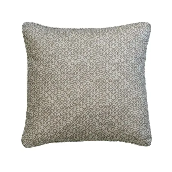 Square Cushion with Feather Fill - Brown, Linen