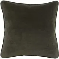 Square Cushion with Feather Fill - Charcoal, Velvet