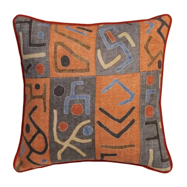 Square Cushion with Feather Fill - Chocolate, Linen image