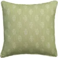 Square Cushion with Feather Fill - Fennel, Cotton