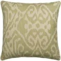 Square Cushion with Feather Fill - Fennel, Cotton