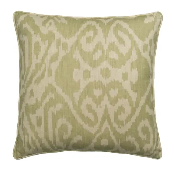 Square Cushion with Feather Fill - Fennel, Cotton