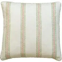 Square Cushion with Feather Fill - Fennel, Linen