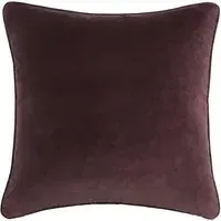 Square Cushion with Feather Fill - Fig, Velvet