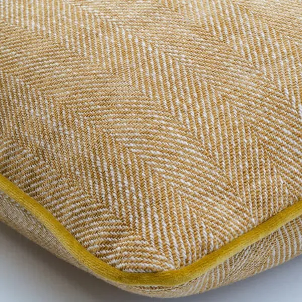 Square Cushion with Feather Fill - Ginger, Viscose