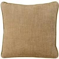Square Cushion with Feather Fill - Ginger, Viscose