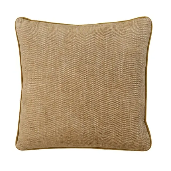 Square Cushion with Feather Fill - Ginger, Viscose