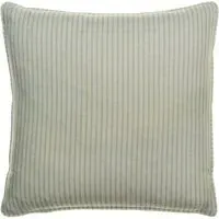 Square Cushion with Feather Fill - Green, Linen